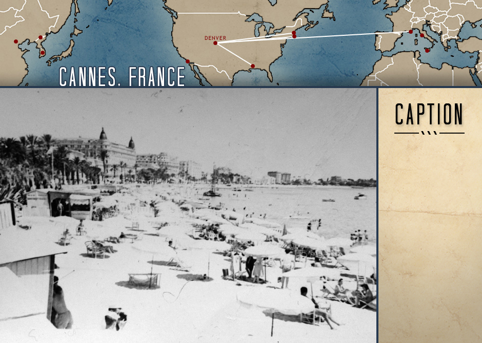 Devotion research tour: the beach at Cannes, France