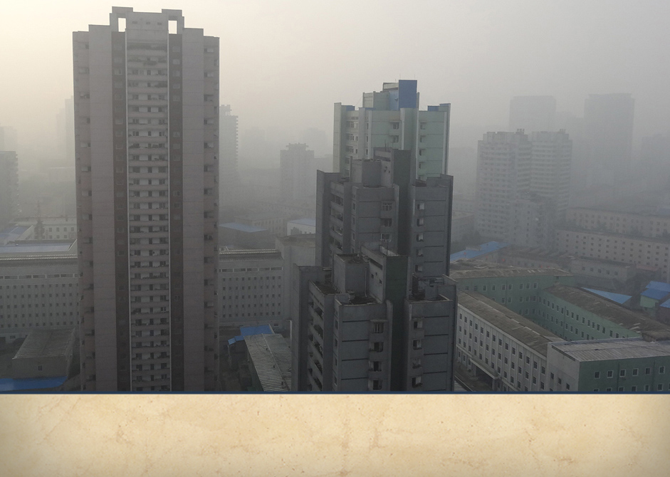 Pyongyang during the early morning.