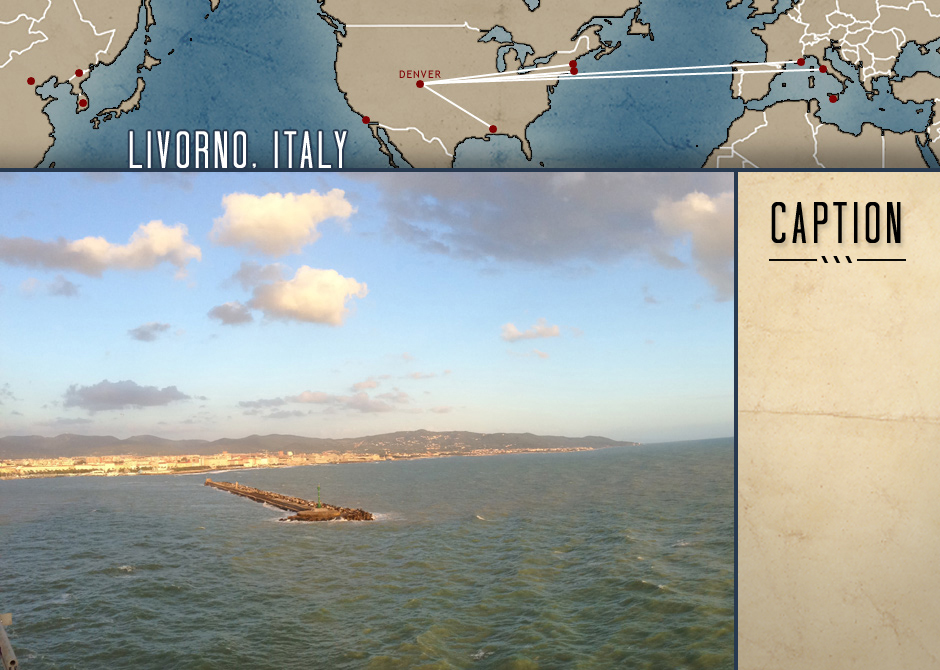 Devotion research tour: the view of Livorno, Italy that the sailors on the USS Leyte would have enjoyed. 