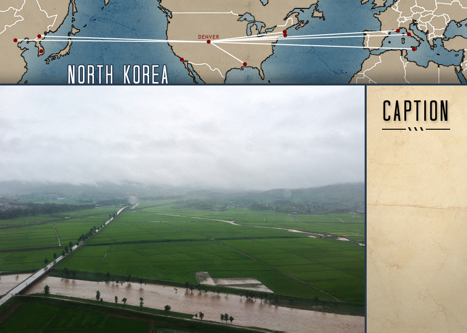 Devotion research tour: Adam Makos, Dick Bonelli, and Tom Hudner ventured into North Korea for Devotion. 