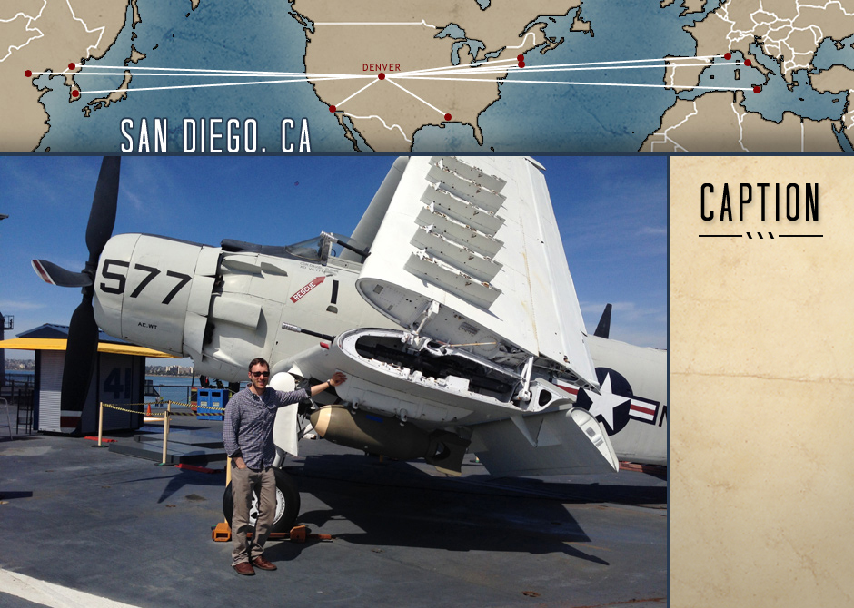 Devotion research tour: Adam Makos visited San Diego, CA, where he went aboard the USS Midway while researching Devotion. 