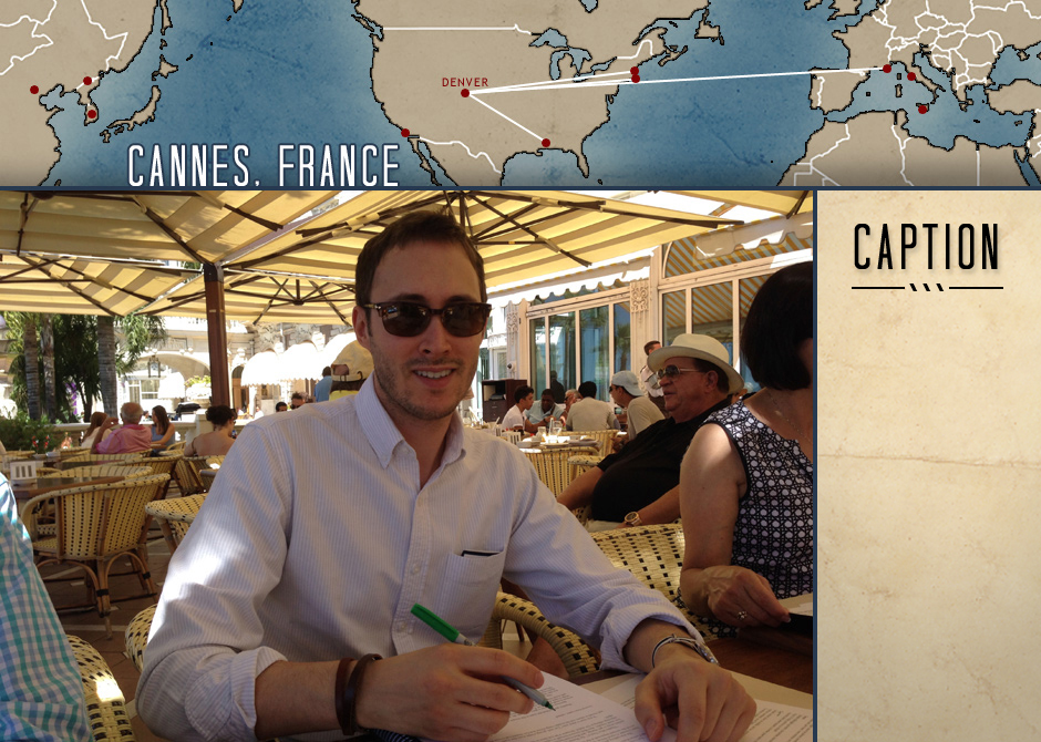 Devotion research tour: Adam Makos in Cannes, France while conducting research for Devotion.